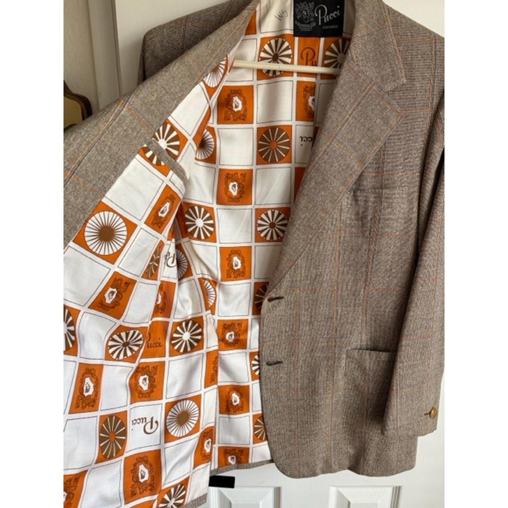 Vintage Pucci Chicago Men's Jacket Coat 60s 70s 80s Clothing Blazer - Picture 4 of 9
